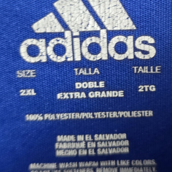 Adidas Climalite blue soccer shirt size 2xl - Picture 3 of 4